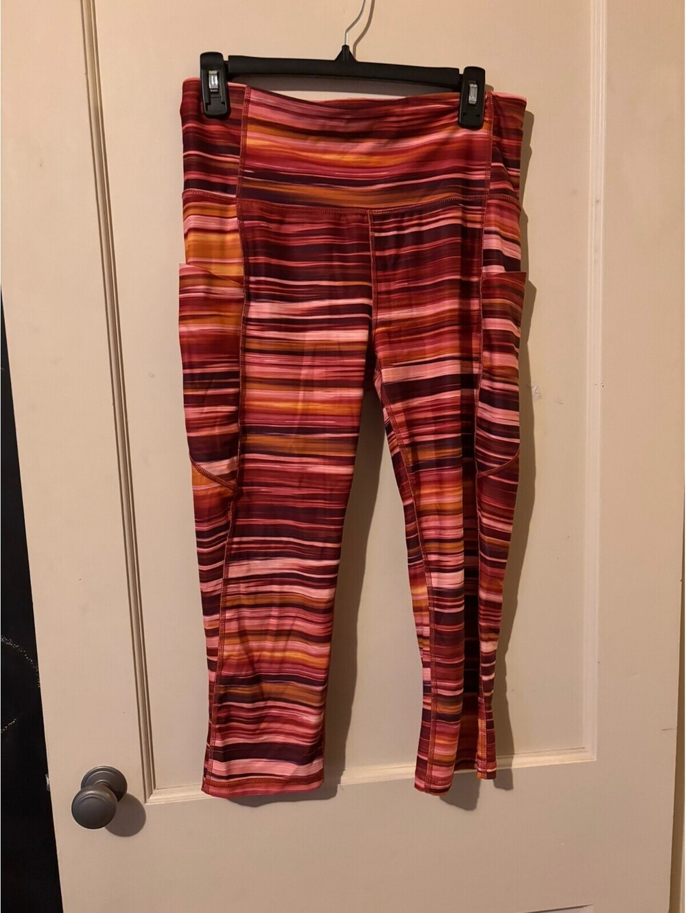 Xersion multicolor striped leggings Medium